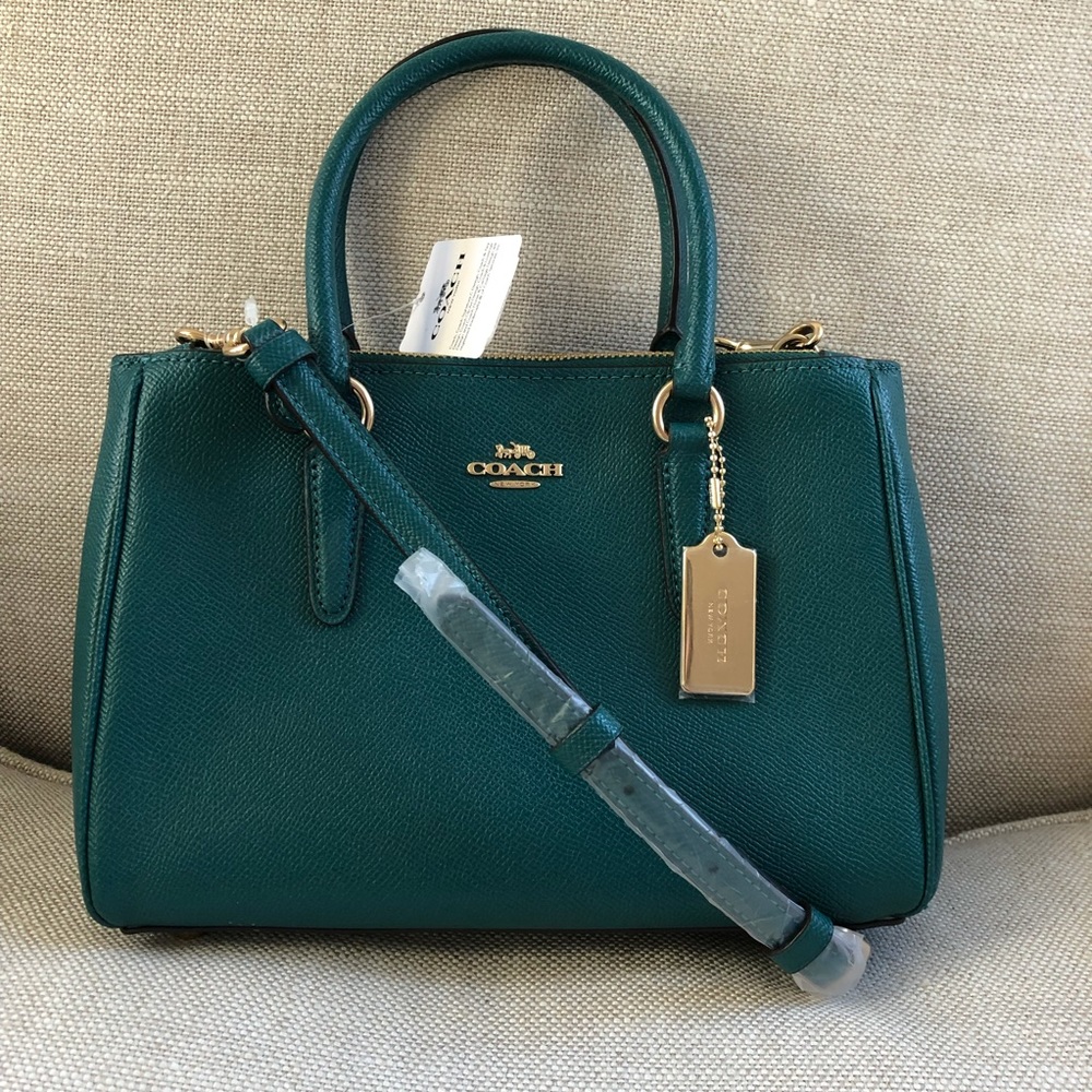 Coach Handbag Mini Carryall Crossbody Green Convertible Surrey NWT